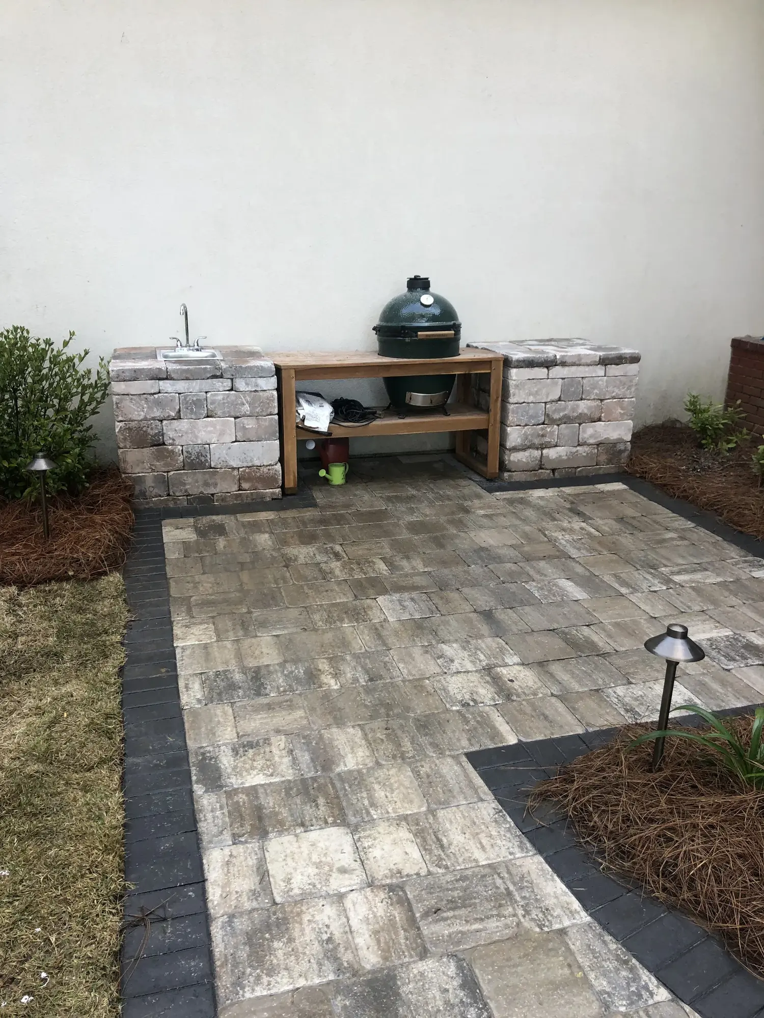 Hardscape patio installation