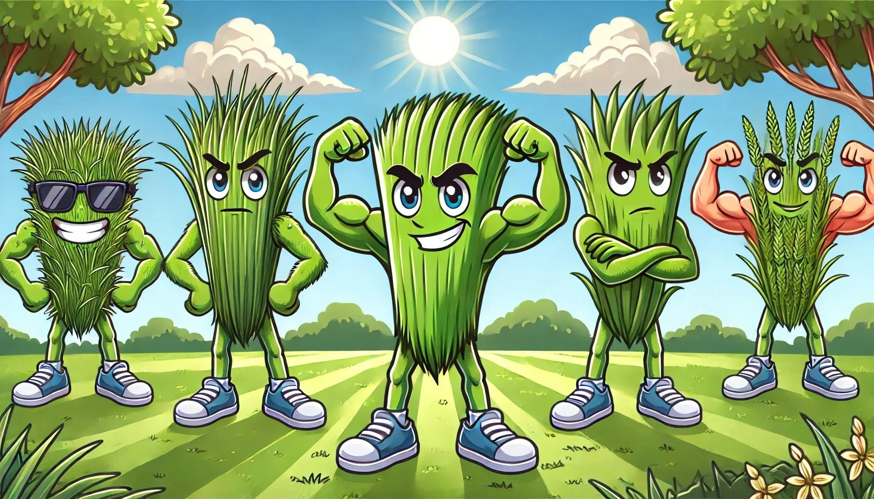 Illustration of grass during winter dormancy