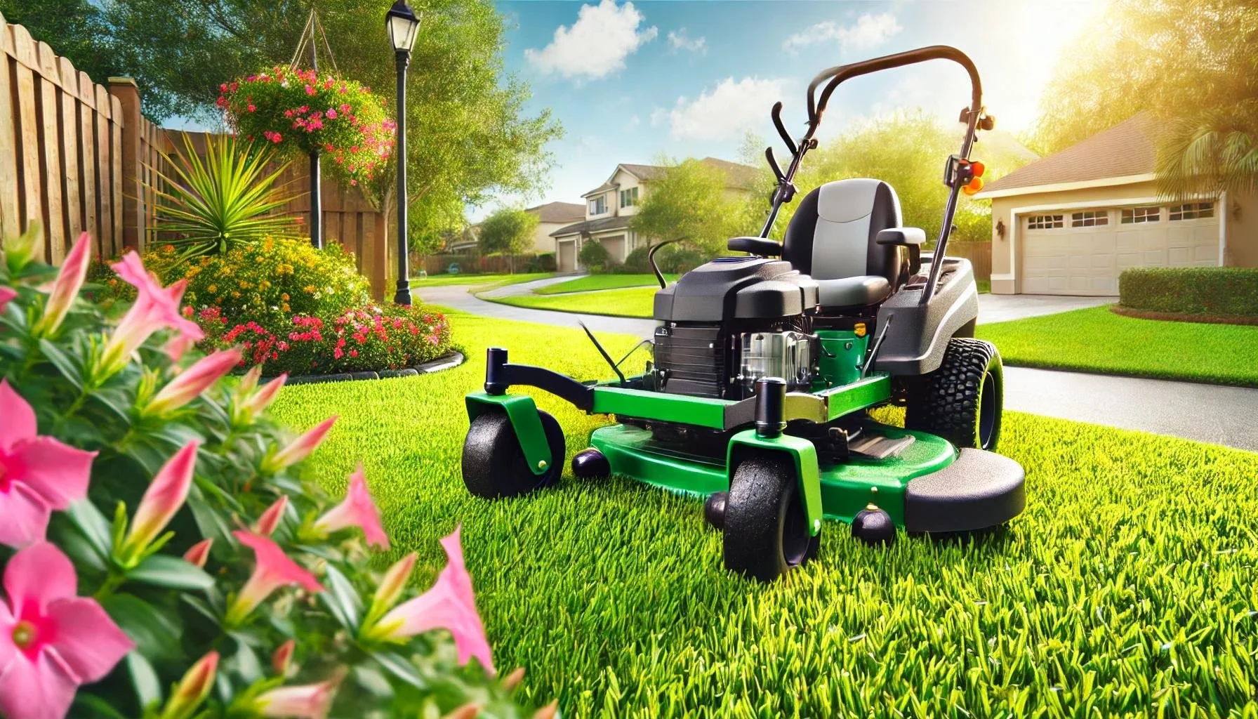 Zero turn mower for summer lawn maintenance